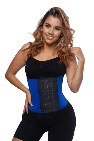 SqueezMeSkinny1 Aggressive Waist Trainer Blue / Black / XXXS 8" Pro Package. Get 2 Waist Trainers + FREE SWEAT VEST
