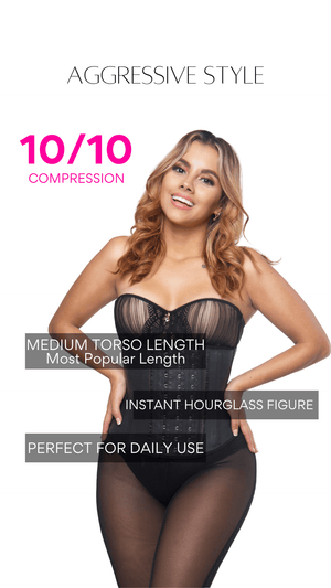 SqueezMeSkinny1 Aggressive Waist Trainer Medium Torso 10" UNBELIEVABLE CURVES MAXIMUM COMPRESSION WAIST TRAINER