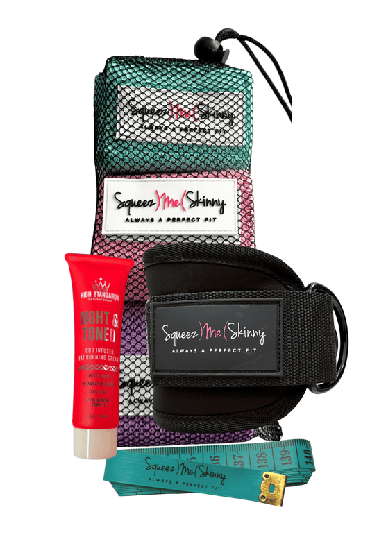 SqueezMeSkinny Booty Bands + Ankle Cuff + Travel Cream + Measuring Tape