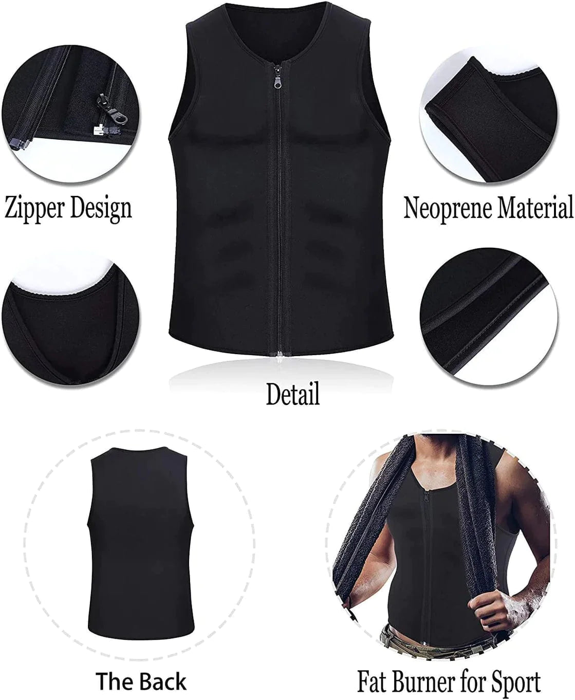 SqueezMeSkinny1 Men Waist Trainers Men's Pro Package 1-Daily 1-Sport + FREE SWEAT VEST