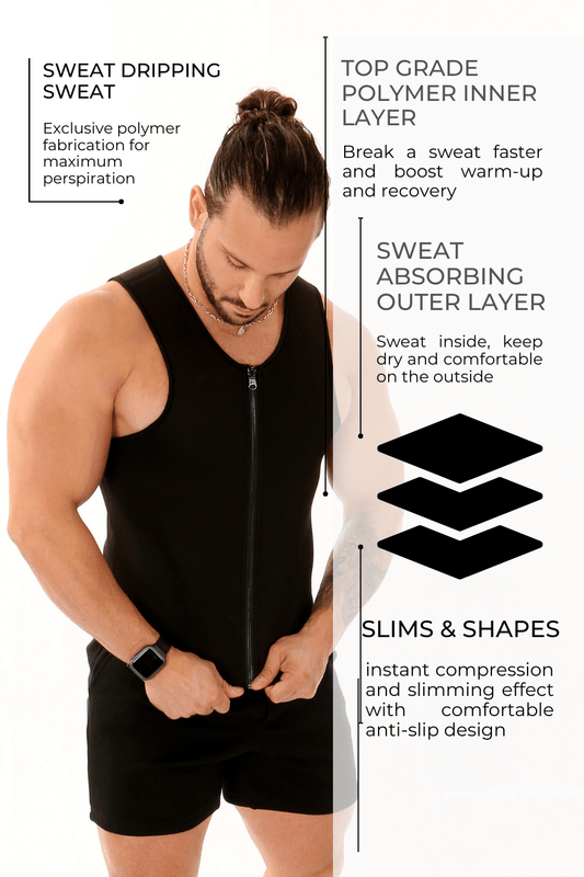 MEN'S ZIPPER HEAT TRAPPING SWEAT VEST