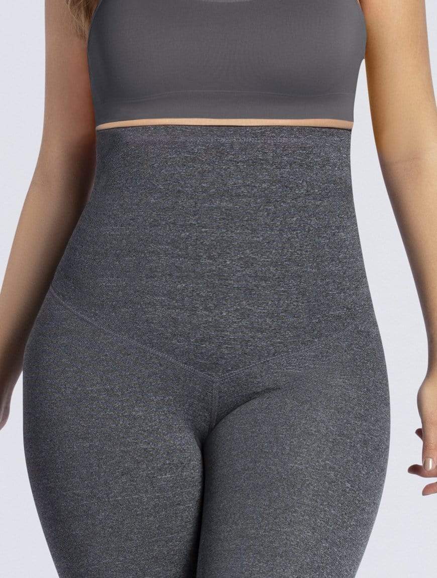 Curveez Sportswear M / GRAY CURVY SHAPING HI-WAIST LEGGINGS